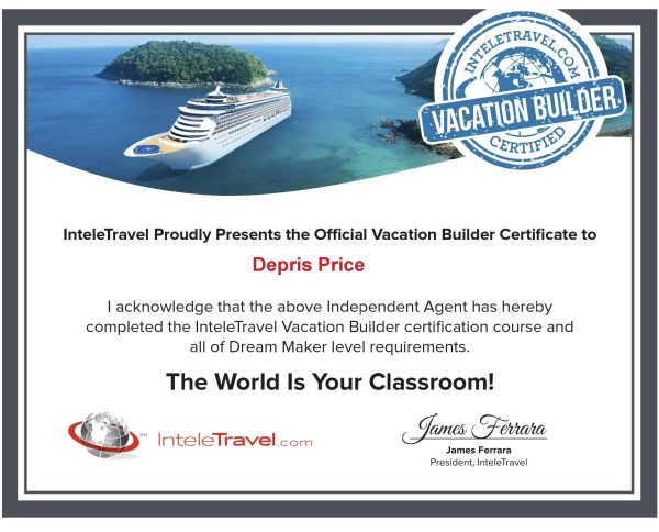 Vacation Builder Certificate